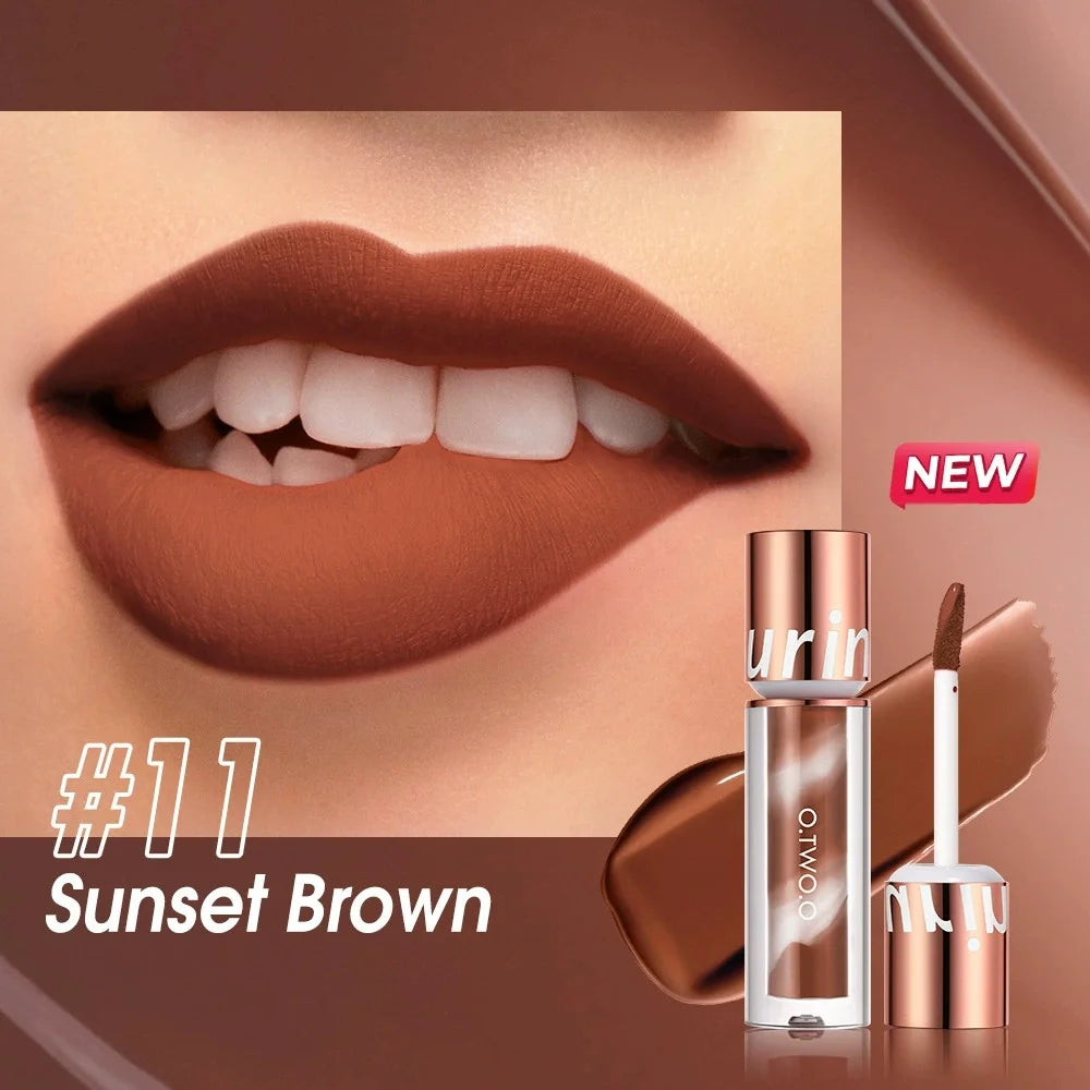 Rouge à Lèvres Liquide Mat – O.TWO.O | Rouge à Lèvres Waterproof, Longue Tenue & Ultra Sexy – Finition Velours Rouge Rosé