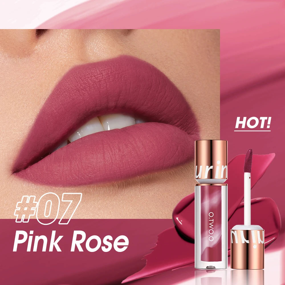 Rouge à Lèvres Liquide Mat – O.TWO.O | Rouge à Lèvres Waterproof, Longue Tenue & Ultra Sexy – Finition Velours Rouge Rosé